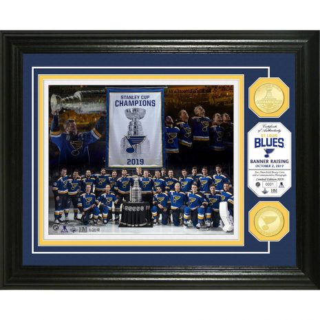 St. Louis Blues Highland Mint 2019 Stanley Cup Champions 1' x 16' Banner Raising Bronze Photo Mint St. Louis Blues Highland Mint 2019 Stanley Cup Champions 1' x 16' Banner Raising Bronze Photo Mint