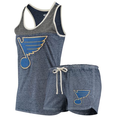 Women's St. Louis Blues Concepts Sport Navy Loyalty Tank Top & Shorts Sleep Set Women's St. Louis Blues Concepts Sport Navy Loyalty Tank Top & Shorts Sleep Set