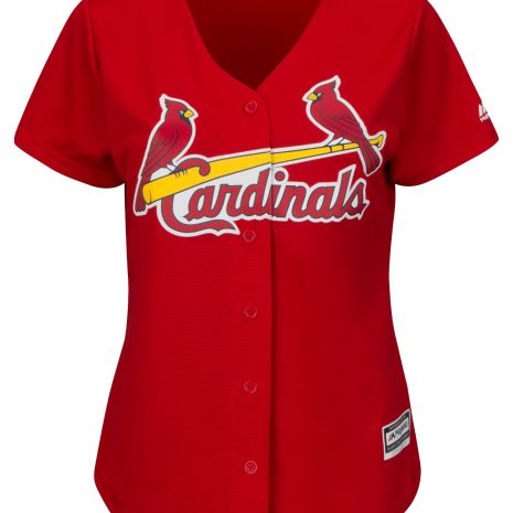 Majestic Women's Replica St. Louis Cardinals Cool Base Alternate Red Jersey1