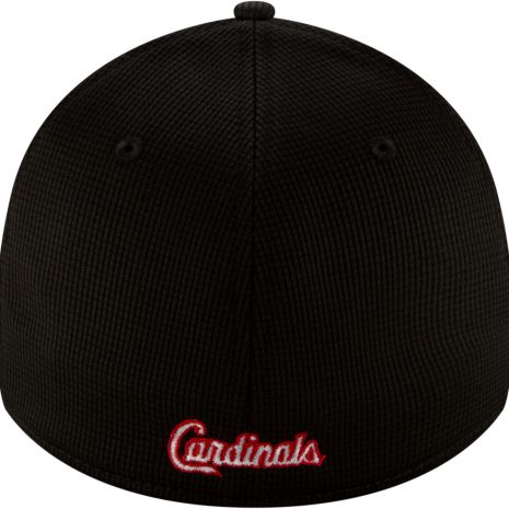 New Era Men's St. Louis Cardinals Black 39Thirty Clubhouse Stretch Fit Hat2