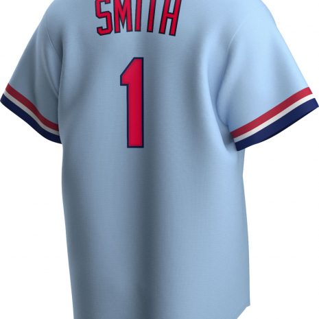 Nike Men's St. Louis Cardinals Ozzie Smith #1 Blue Cooperstown V-Neck Pullover Jersey2 Nike Men's St. Louis Cardinals Ozzie Smith #1 Blue Cooperstown V-Neck Pullover Jersey2