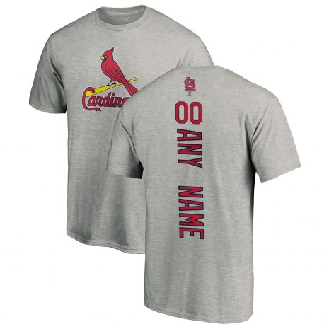 Fanatics Branded St. Louis Cardinals Ash Personalized Playmaker T-Shirt