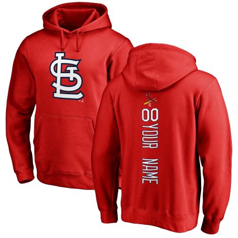 Fanatics Branded St. Louis Cardinals Red Personalized Playmaker Pullover Hoodie Fanatics Branded St. Louis Cardinals Red Personalized Playmaker Pullover Hoodie