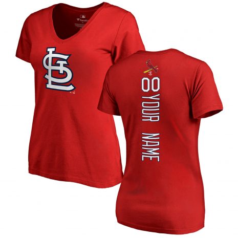 Fanatics Branded St. Louis Cardinals Women's Red Personalized Playmaker V-Neck T-Shirt