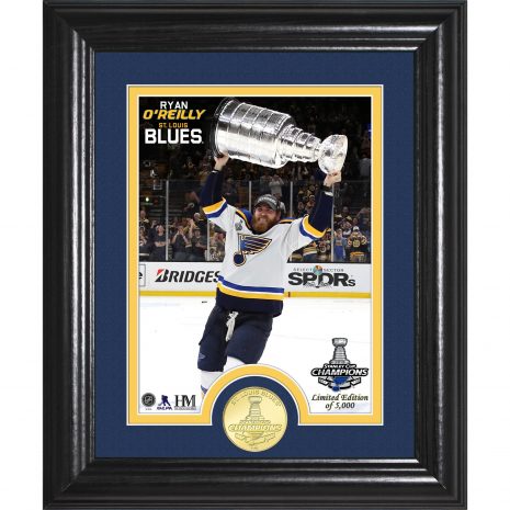 Highland Mint Ryan O'Reilly St. Louis Blues 2019 Stanley Cup Champions Trophy Series Select Bronze Coin Photo Mint