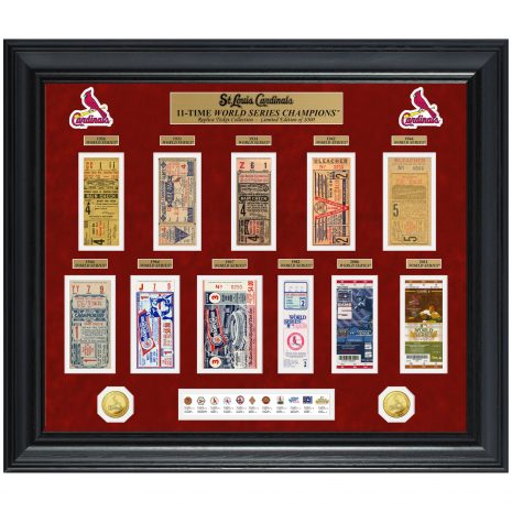 Highland Mint St. Louis Cardinals 30 x 24 11-Time World Series Champions Deluxe Coin & Ticket Collection Photo Mint