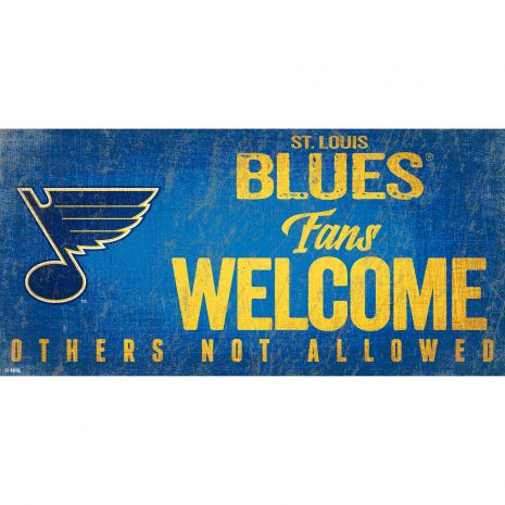 St. Louis Blues 6 x 12 Fans Welcome Sign St. Louis Blues 6 x 12 Fans Welcome Sign