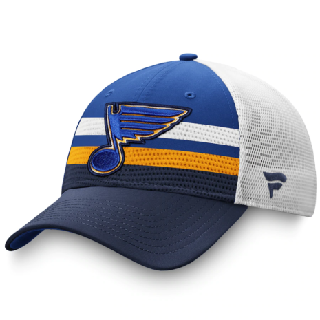 Fanatics Branded St. Louis Blues RoyalGold 2020 NHL Draft Authentic Pro Structured Adjustable Trucker Hat