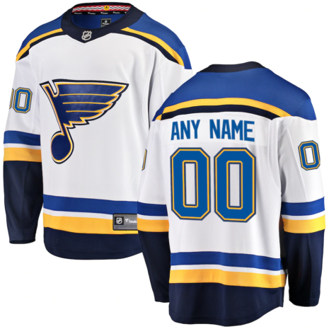 Fanatics Branded St. Louis Blues White Away Breakaway Custom Jersey