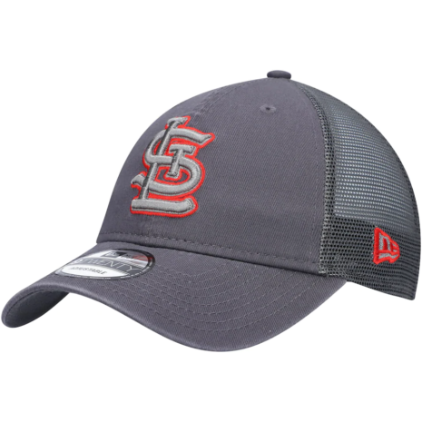 New Era St. Louis Cardinals Graphite Velocity Trucker 9TWENTY Snapback Hat New Era St. Louis Cardinals Graphite Velocity Trucker 9TWENTY Snapback Hat