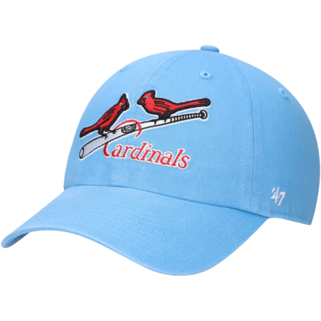 '47 St. Louis Cardinals Light Blue Logo Cooperstown Collection Clean Up Adjustable Hat '47 St. Louis Cardinals Light Blue Logo Cooperstown Collection Clean Up Adjustable Hat