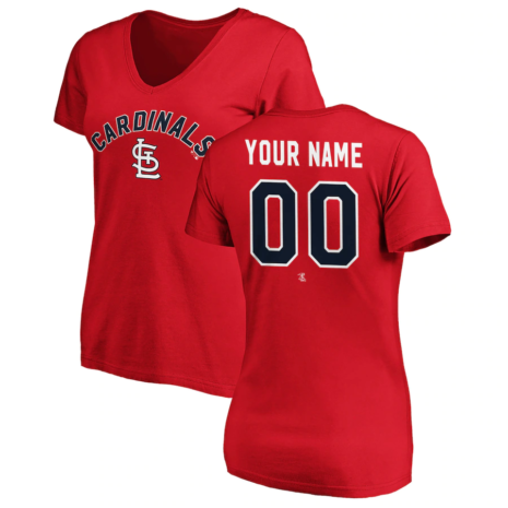 Fanatics Branded St. Louis Cardinals Women's Red Personalized Winning Streak Name & Number V-Neck T-Shirt