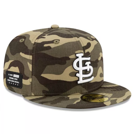 Men's New Era Camo St. Louis Cardinals 2021 Armed Forces Day On-Field 59FIFTY Fitted Hat