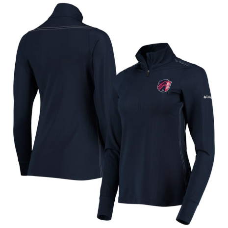 Women's Columbia Navy St. Louis City SC Bay Quarter-Zip Jacket