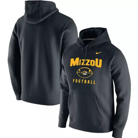 Men's Nike Black Missouri Tigers Football Oopty Oop Club Fleece Pullover Hoodie
