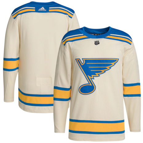 St. Louis Blues adidas 2022 Winter Classic Authentic Jersey - Cream