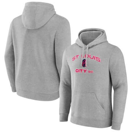 Men's St. Louis City SC Fanatics Branded Gray Heart and Soul Pullover Hoodie Men's St. Louis City SC Fanatics Branded Gray Heart and Soul Pullover Hoodie