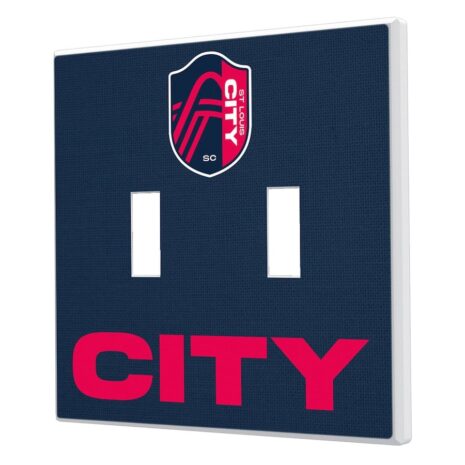 St. Louis City SC Solid Design Double Toggle Lightswitch Plate