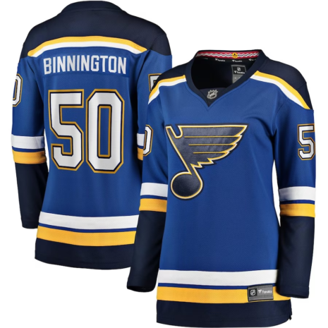 Jordan Binnington St. Louis Blues Fanatics Branded Women's Home Premier Breakaway Player Jersey - Royal Jordan Binnington St. Louis Blues Fanatics Branded Women's Home Premier Breakaway Player Jersey - Royal