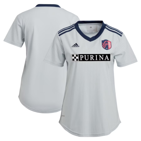 Selected slide 1 of 3Display slide 2 of 3Display slide 3 of 3 St. Louis City SC adidas Women's 2023 The Spirit Kit Replica Jersey - Gray