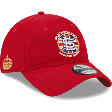 St. Louis Cardinals New Era 2023 MLB World Tour_ London Series 9TWENTY Adjustable Hat - Red St. Louis Cardinals New Era 2023 MLB World Tour_ London Series 9TWENTY Adjustable Hat - Red