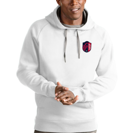 St. Louis City SC Antigua Logo Victory Pullover Hoodie - White