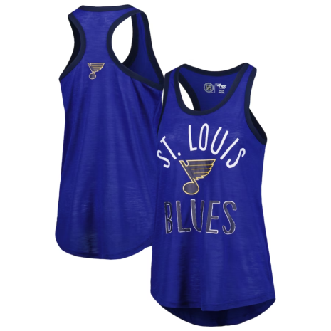 St. Louis Blues G-III 4Her by Carl Banks Women's First Base Racerback Scoop Neck Tank Top - Royal St. Louis Blues G-III 4Her by Carl Banks Women's First Base Racerback Scoop Neck Tank Top - Royal