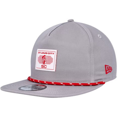 St. Louis City SC New Era Patch Golfer Adjustable Hat - Gray St. Louis City SC New Era Patch Golfer Adjustable Hat - Gray