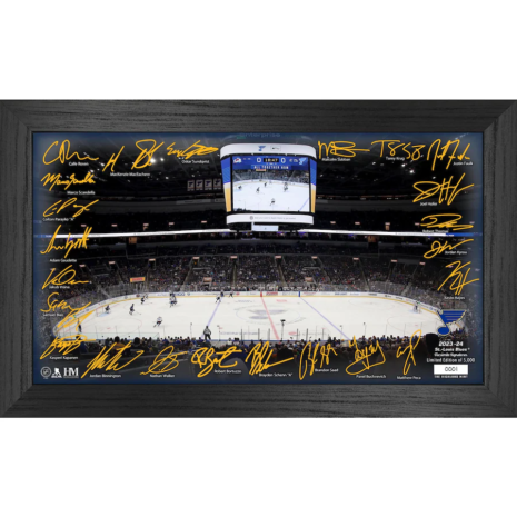 St. Louis Blues Highland Mint 12'' x 20'' 2024 Signature Rink Framed Photo St. Louis Blues Highland Mint 12'' x 20'' 2024 Signature Rink Framed Photo
