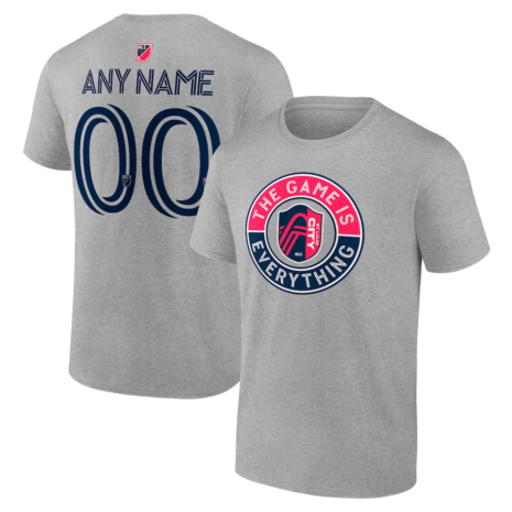 St. Louis City SC Fanatics Branded The Game Is Everything Personalized Any Name & Number T-Shirt - Heather Gray