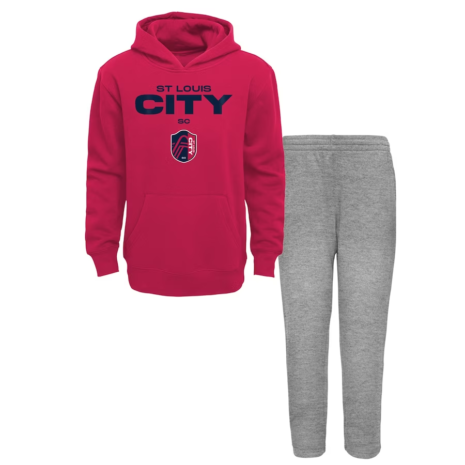 St. Louis City SC Youth Play-By-Play Pullover Fleece Hoodie & Pants Set - Pink_Gray