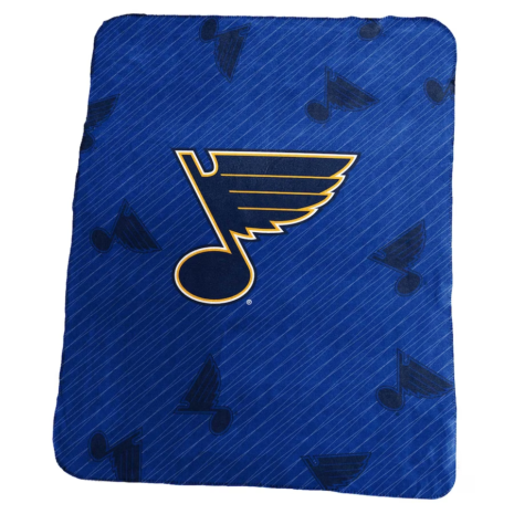 St. Louis Blues 50_ x 60_ Repeating Logo Classic Plush Throw Blanket