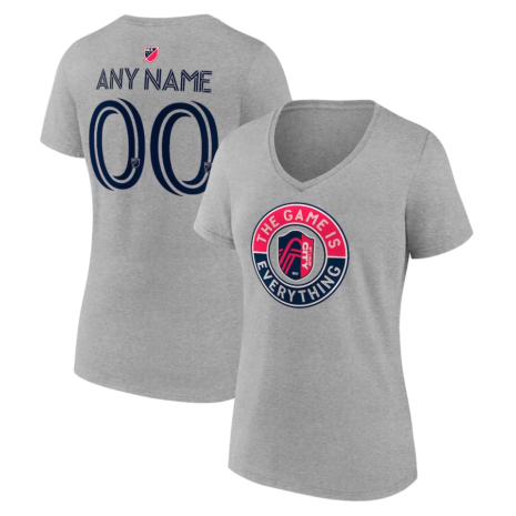 St. Louis City SC Fanatics Branded Women's The Game Is Everything Personalized Any Name & Number V-Neck T-Shirt - Heather Gray