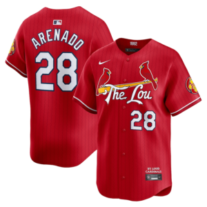 Men’s St. Louis Cardinals Nolan Arenado Nike Red 2024 City Connect Limited Player Jersey