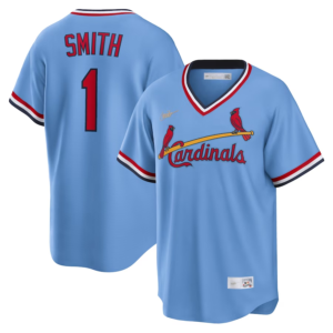 Men’s St. Louis Cardinals Ozzie Smith Nike Light Blue Road Cooperstown Collection Player Jersey