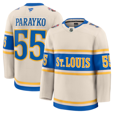 Colton Parayko St. Louis Blues Fanatics 2025 NHL Winter Classic Premium Player Jersey - Cream