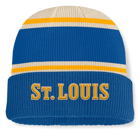 St. Louis Blues Fanatics 2025 NHL Winter Classic Cuffed Knit Hat - Blue_Cream St. Louis Blues Fanatics 2025 NHL Winter Classic Cuffed Knit Hat - Blue_Cream