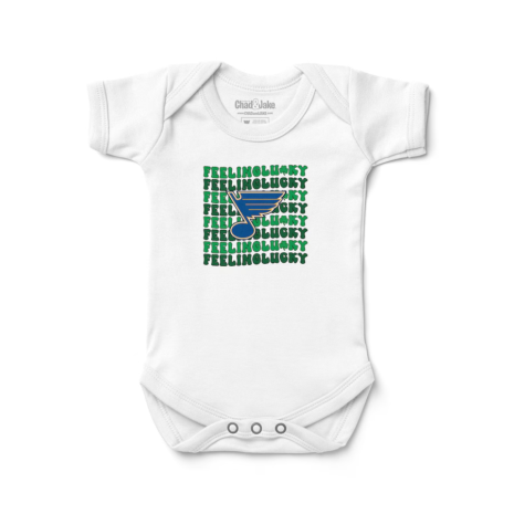 Chad & Jake St. Louis Blues Infant White Feeling Lucky Bodysuit