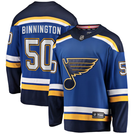 Fanatics Jordan Binnington St. Louis Blues Blue Breakaway Home Jersey