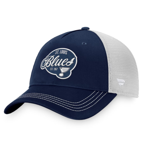 Fanatics St. Louis Blues Women's Navy_White Fundamental Trucker Adjustable Hat