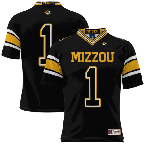 GameDay Greats #1 Missouri Tigers Black Football Jersey