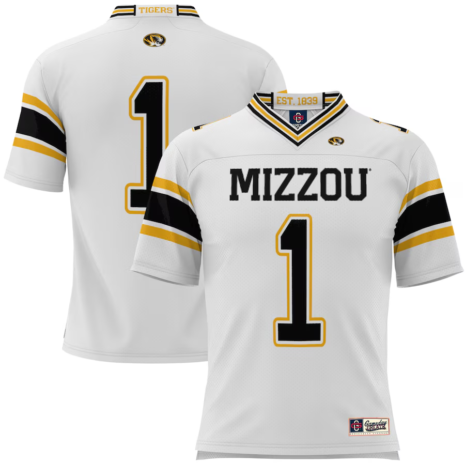 GameDay Greats #1 Missouri Tigers White Football Jersey