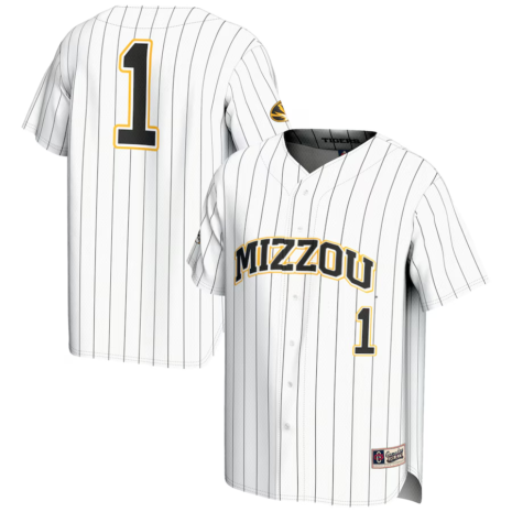 GameDay Greats #1 Missouri Tigers Youth White Lightweight Baseball Jersey