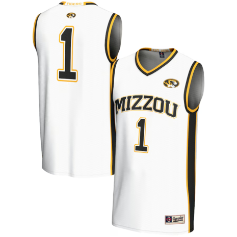 GameDay Greats #1 Missouri Tigers Youth White Lightweight Basketball Jersey