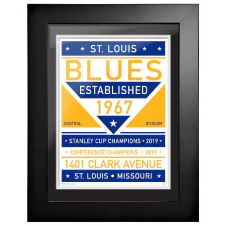 St. Louis Blues 12_ x 16_ Dual-Tone Framed Artwork