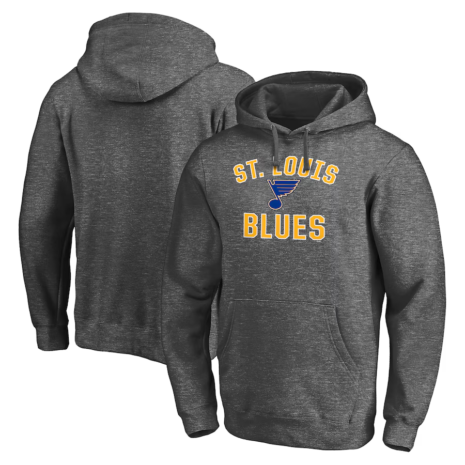 St. Louis Blues Charcoal Victory Arch Pullover Hoodie