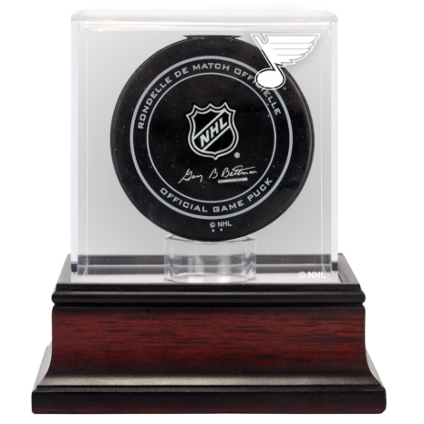St. Louis Blues Fanatics Authentic Mahogany Hockey Puck Logo Display Case