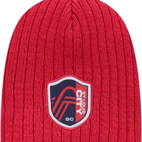 New Era St Louis City SC Evergreen Mini Fan Baby Knit Hat - Red