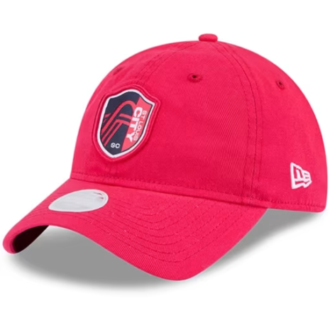 New Era St Louis City SC Red Evergreen OTC W 9TWENTY Womens Adjustable Hat