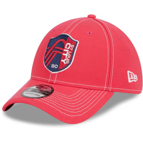 New Era St Louis City SC Red Team Classic 39THIRTY Youth Flex Hat